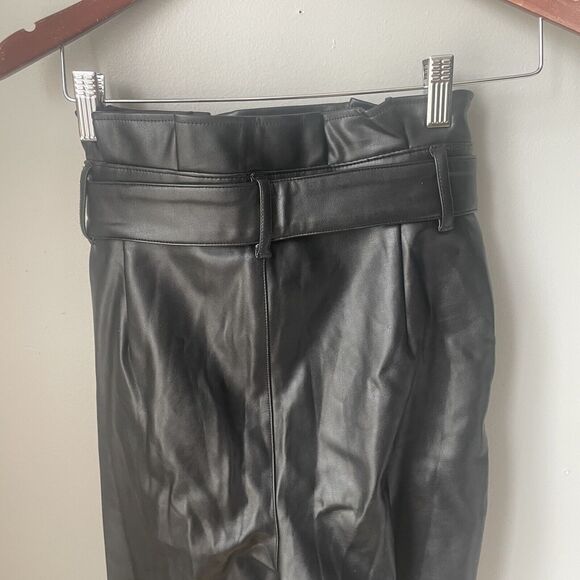 Abercrombie + Fitch Faux Leather Paper Bag Waist Pant Size Small - Picture 11 of 14